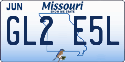 MO license plate GL2E5L