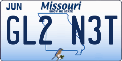 MO license plate GL2N3T