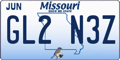 MO license plate GL2N3Z