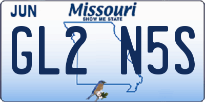 MO license plate GL2N5S