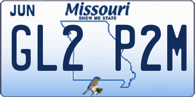 MO license plate GL2P2M