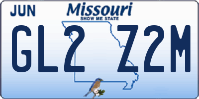 MO license plate GL2Z2M