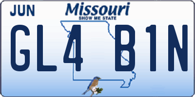 MO license plate GL4B1N