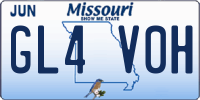 MO license plate GL4V0H