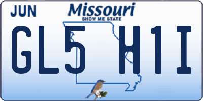 MO license plate GL5H1I