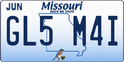 MO license plate GL5M4I