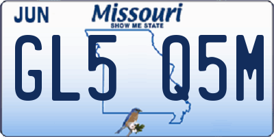 MO license plate GL5Q5M