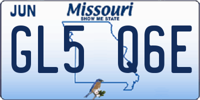 MO license plate GL5Q6E