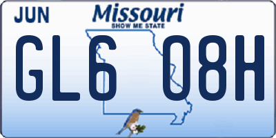 MO license plate GL6O8H