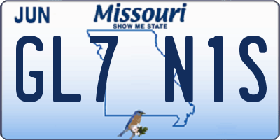 MO license plate GL7N1S