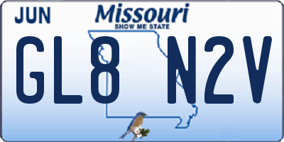 MO license plate GL8N2V