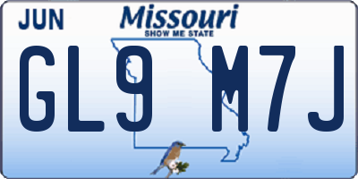 MO license plate GL9M7J
