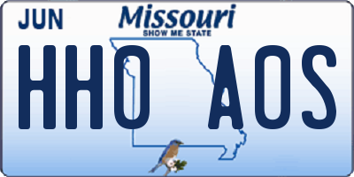 MO license plate HH0A0S