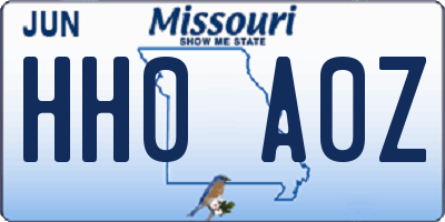 MO license plate HH0A0Z