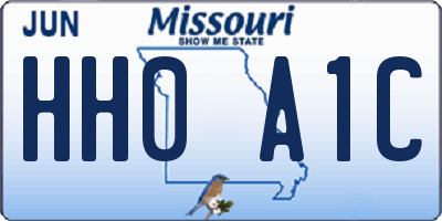 MO license plate HH0A1C
