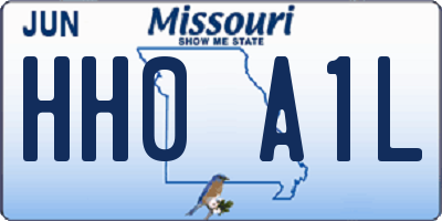 MO license plate HH0A1L