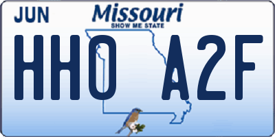MO license plate HH0A2F