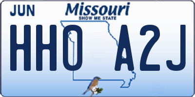 MO license plate HH0A2J