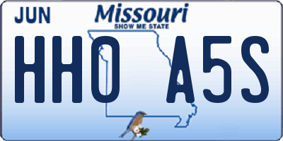 MO license plate HH0A5S