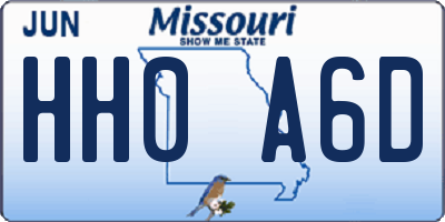 MO license plate HH0A6D