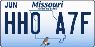 MO license plate HH0A7F