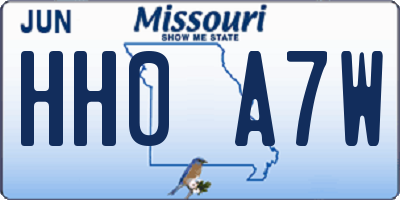 MO license plate HH0A7W