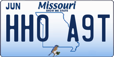 MO license plate HH0A9T