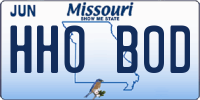 MO license plate HH0B0D