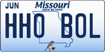 MO license plate HH0B0L