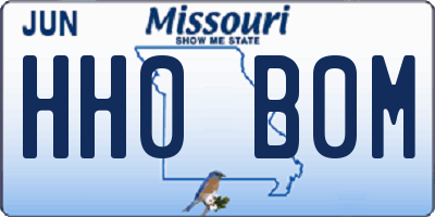 MO license plate HH0B0M