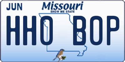MO license plate HH0B0P