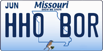 MO license plate HH0B0R