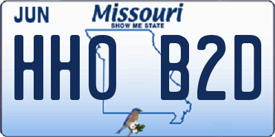 MO license plate HH0B2D