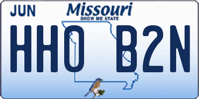 MO license plate HH0B2N
