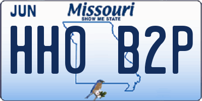 MO license plate HH0B2P