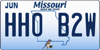 MO license plate HH0B2W