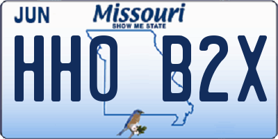 MO license plate HH0B2X