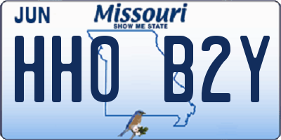 MO license plate HH0B2Y