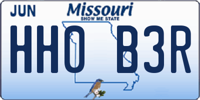 MO license plate HH0B3R