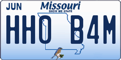 MO license plate HH0B4M
