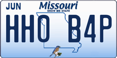 MO license plate HH0B4P