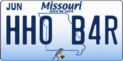 MO license plate HH0B4R