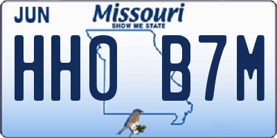 MO license plate HH0B7M