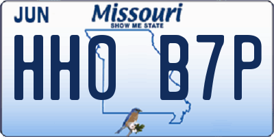 MO license plate HH0B7P