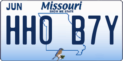 MO license plate HH0B7Y