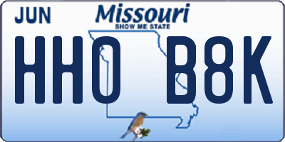 MO license plate HH0B8K