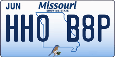 MO license plate HH0B8P