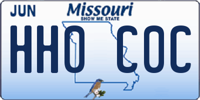 MO license plate HH0C0C