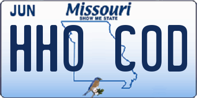 MO license plate HH0C0D
