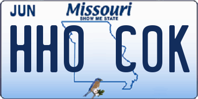 MO license plate HH0C0K